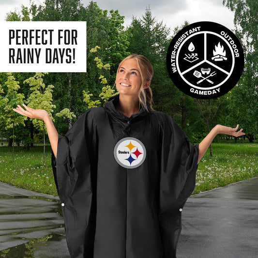 Pittsburgh Steelers hooded rain poncho