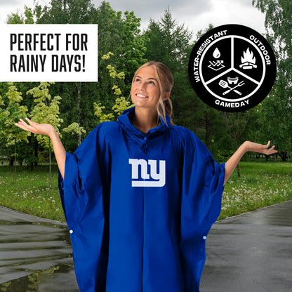 New York Giants hooded rain poncho