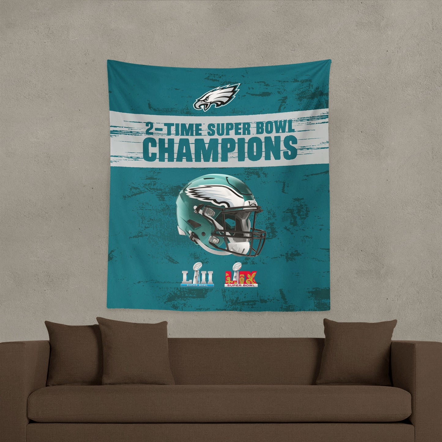 Philadelphia Eagles Multi Super Bowl Champs Wall Hanging lifestyle