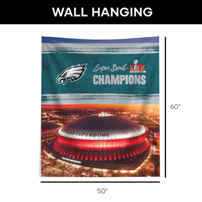 Philadelphia Eagles Super Bowl Champs Large Wall Hanging Dimensions