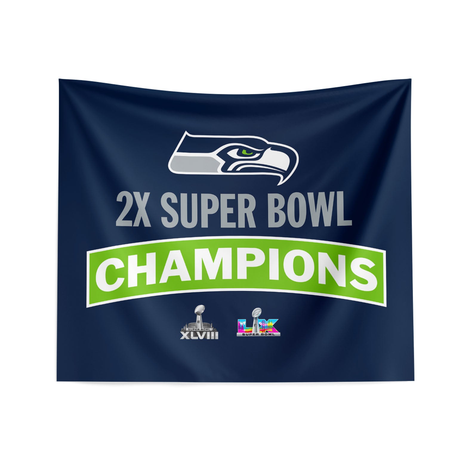 Seattle Seahawks Multi Super Bowl Champs Wall Hanging