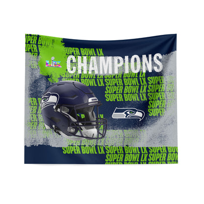 Seattle Seahawks Super Bowl 60 Champs Wall Hanging