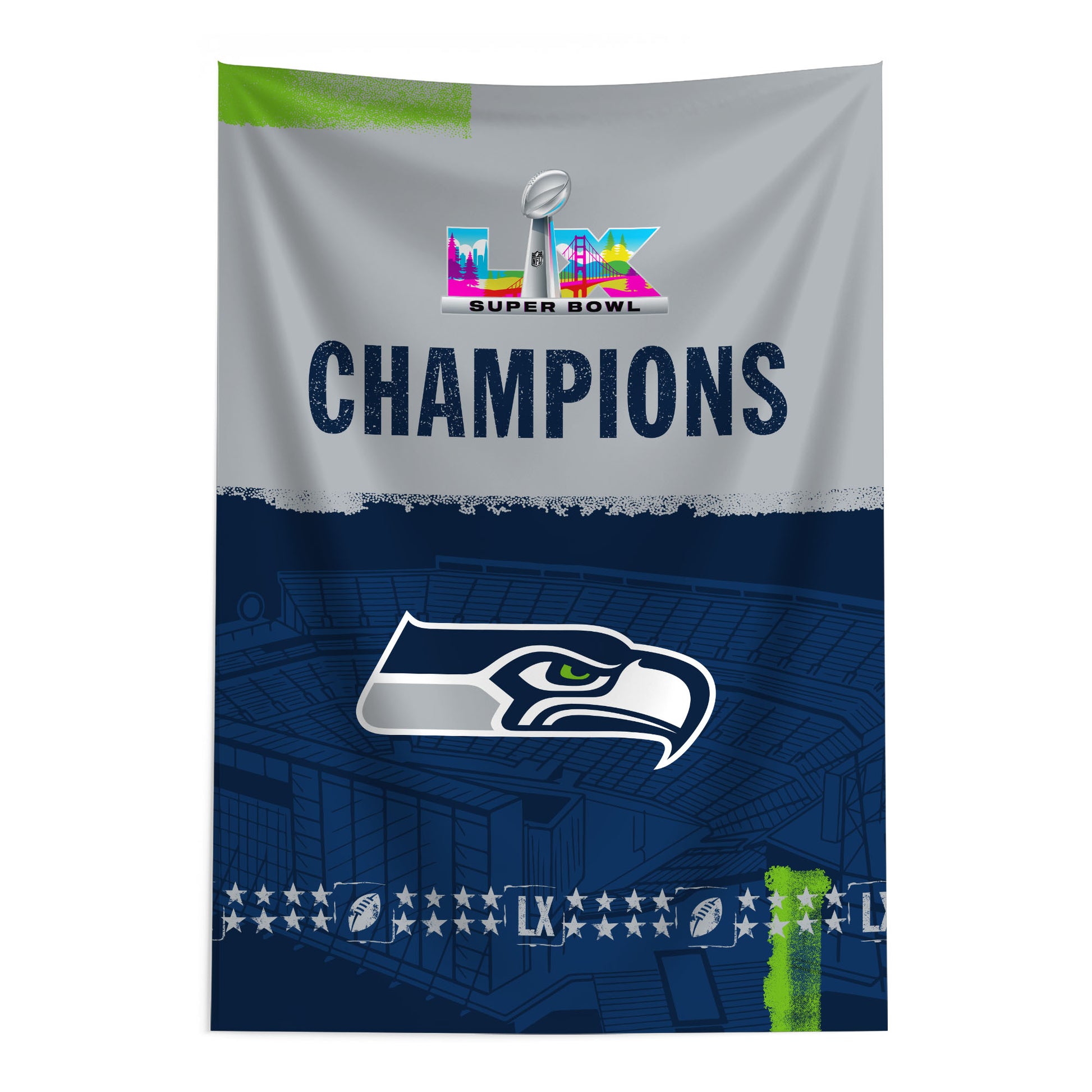 Seattle Seahawks Super Bowl 60 Champs Tapestry