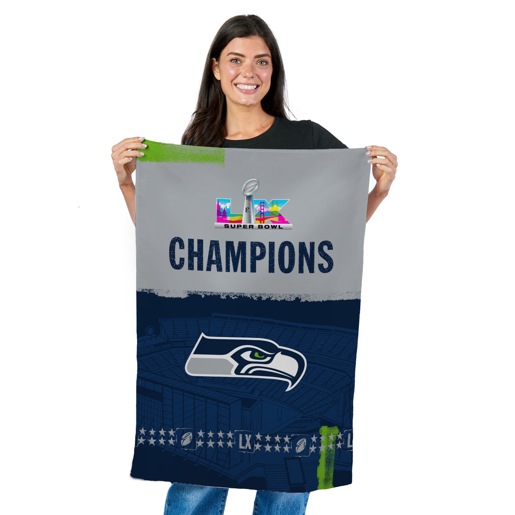 Seattle Seahawks Super Bowl 60 Champs Tapestry Lifestyle