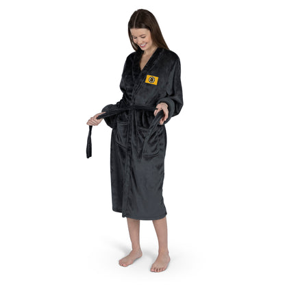 Boston Bruins WHITE Womens SHERPA bathrobe