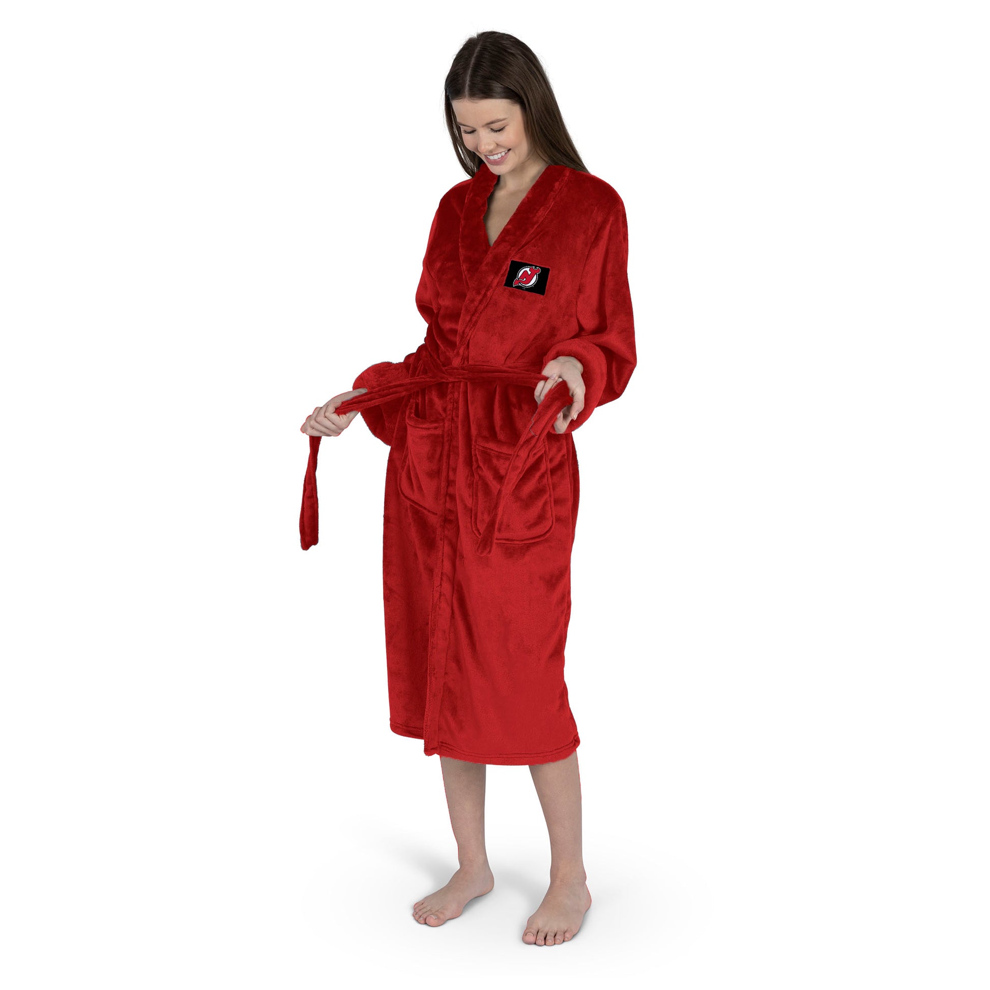 New Jersey Devils Womens SHERPA bathrobe