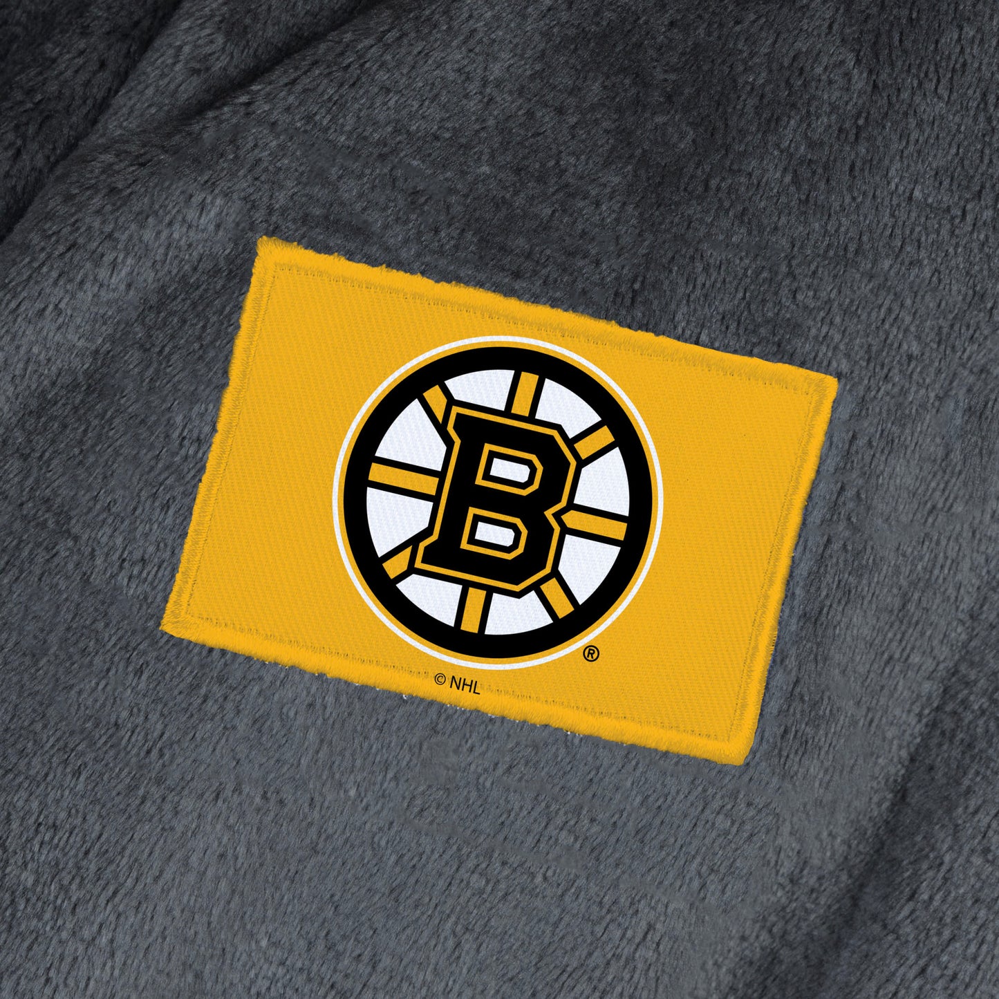 Boston Bruins team color bathrobe patch