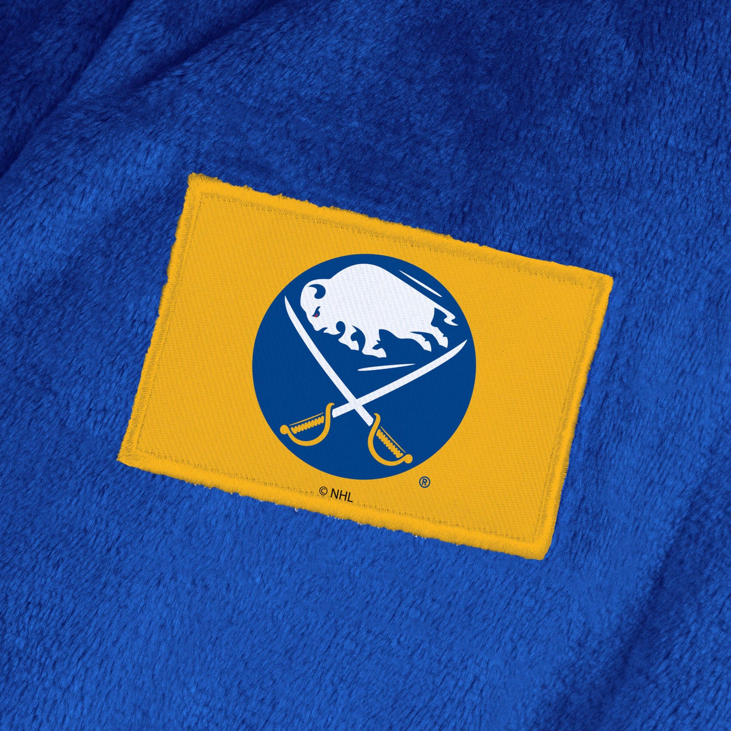 Buffalo Sabres team color bathrobe patch