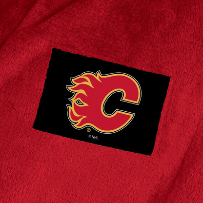 Calgary Flames team color bathrobe patch