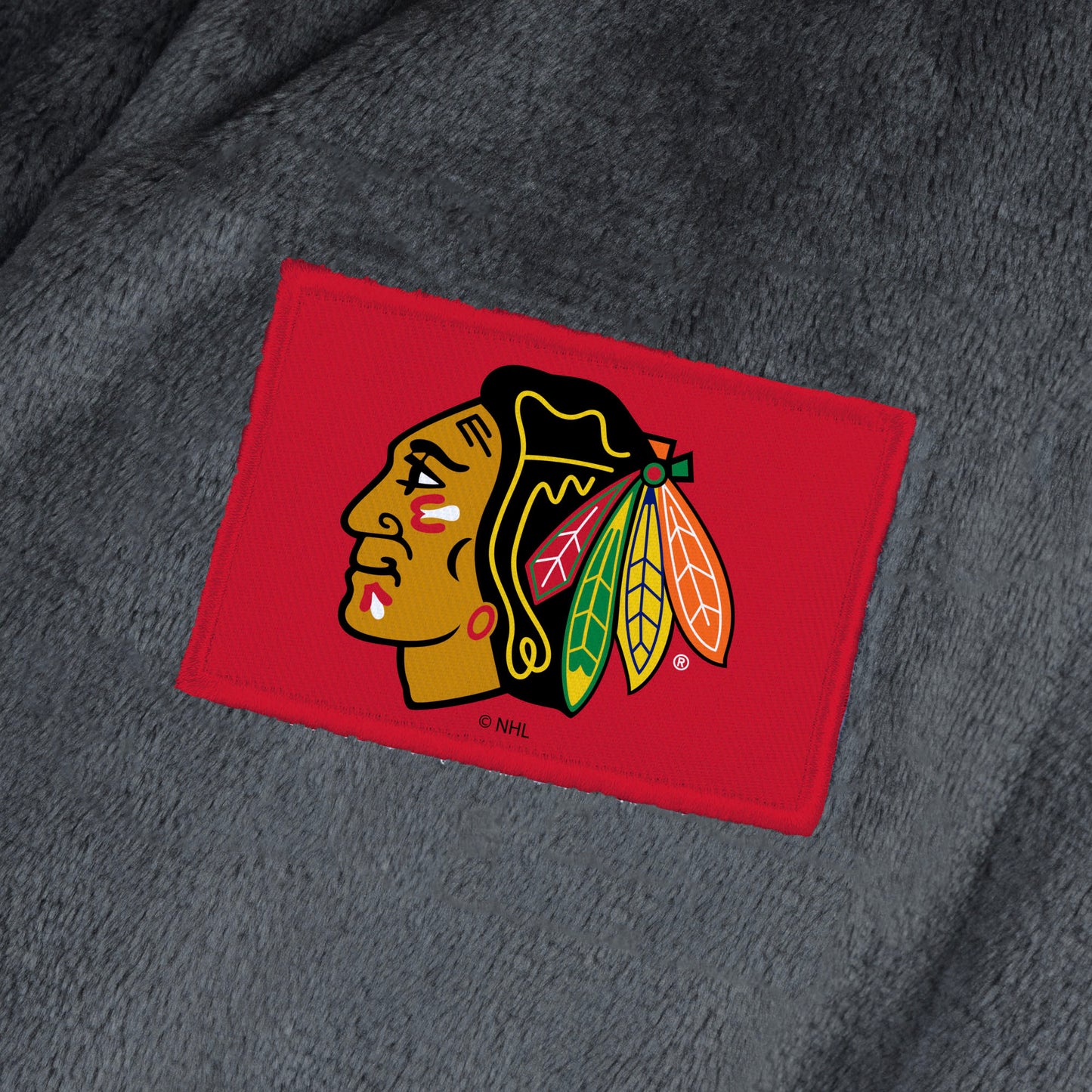Chicago Blackhawks team color bathrobe patch