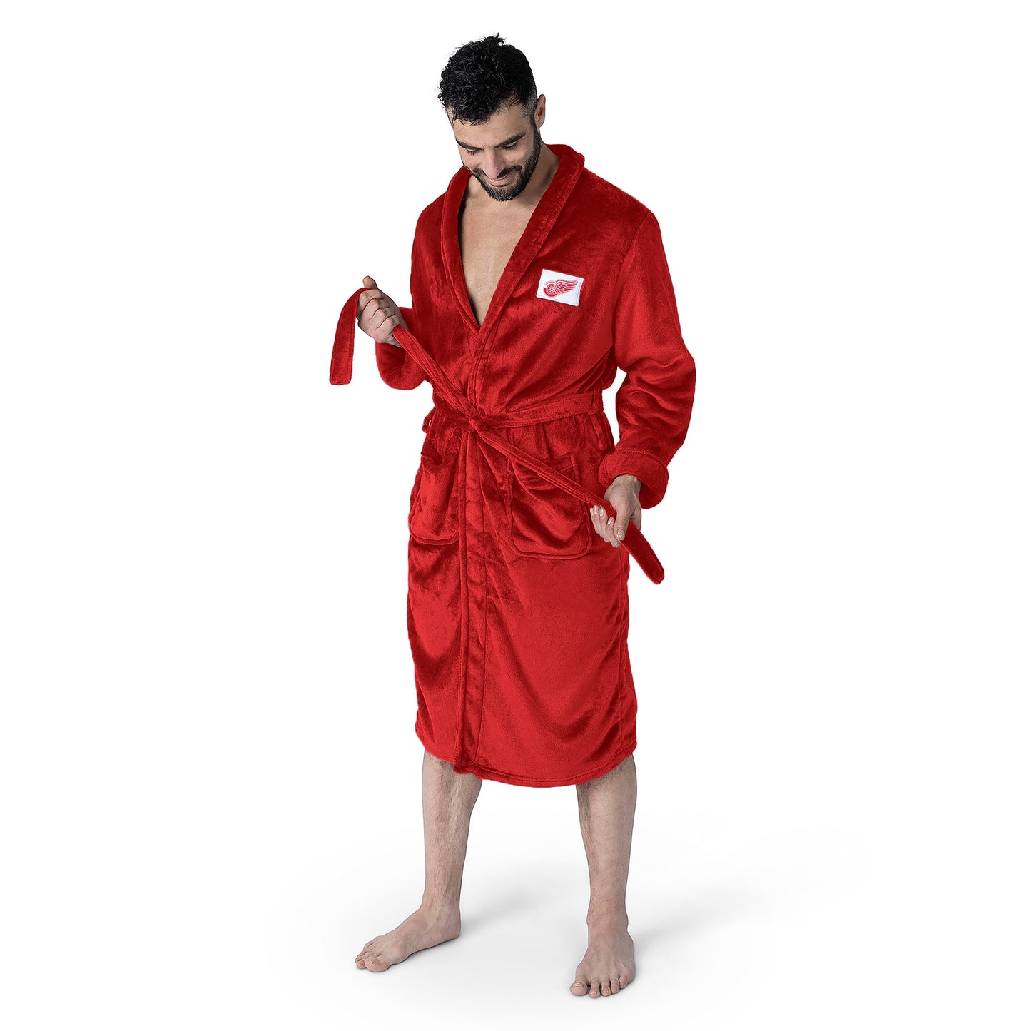 Detroit Red Wings silk touch team color bathrobe