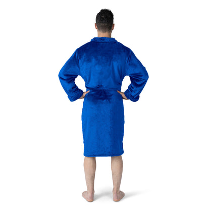 New York Rangers silk touch team color bathrobe Back