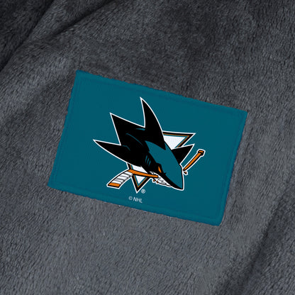 San Jose Sharks team color bathrobe patch