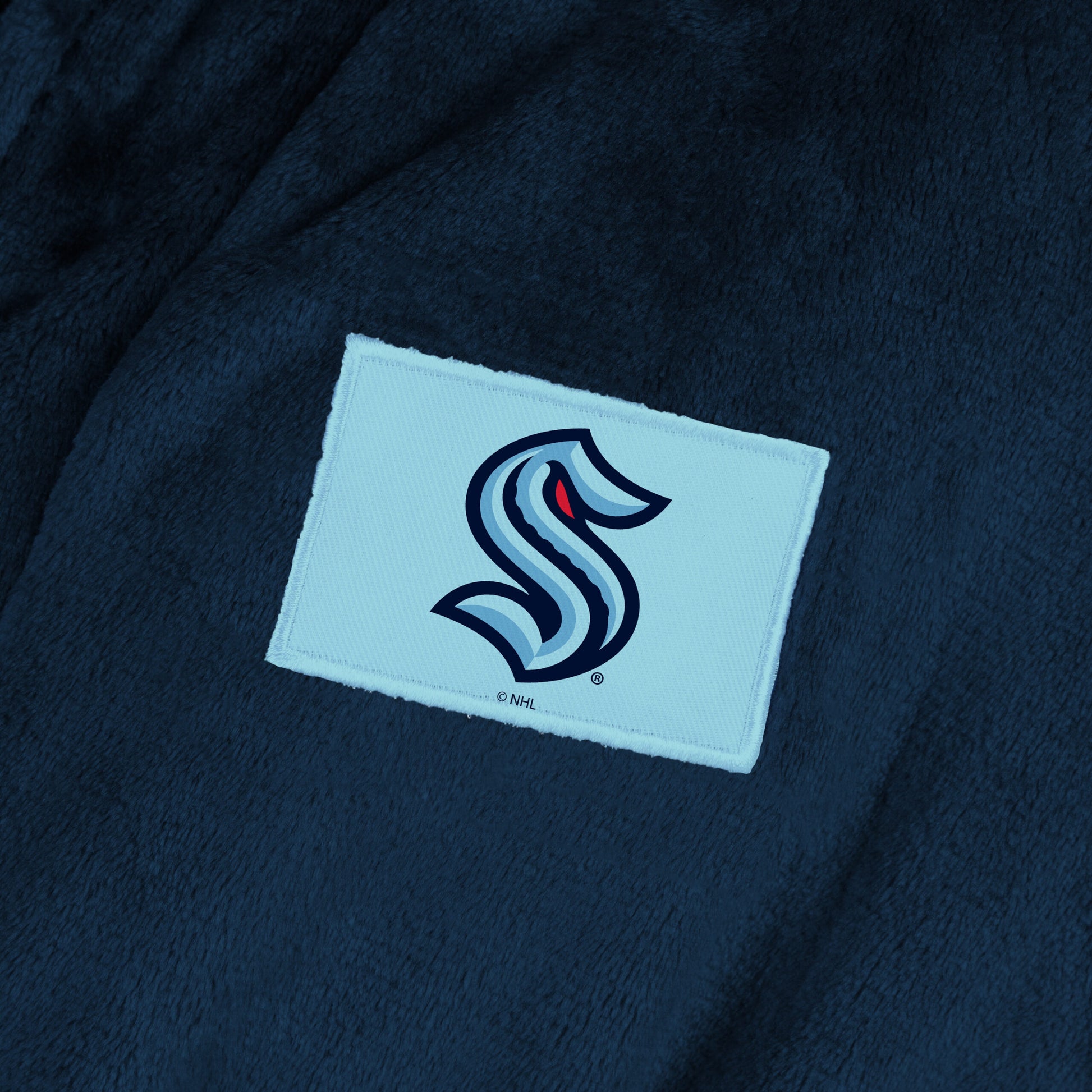 Seattle Kraken team color bathrobe patch