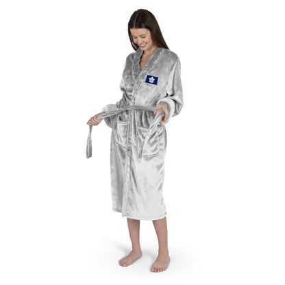 Toronto Maple Leafs WHITE Womens SHERPA bathrobe