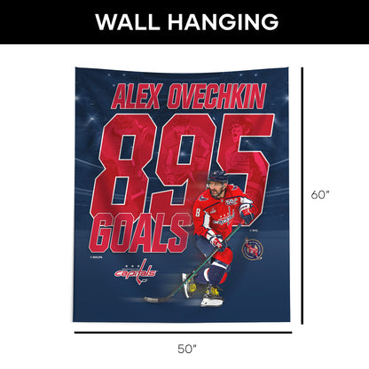 Washington Capitals Alex Ovechkin 895 GOALS Wall Hanging Banner dimensions