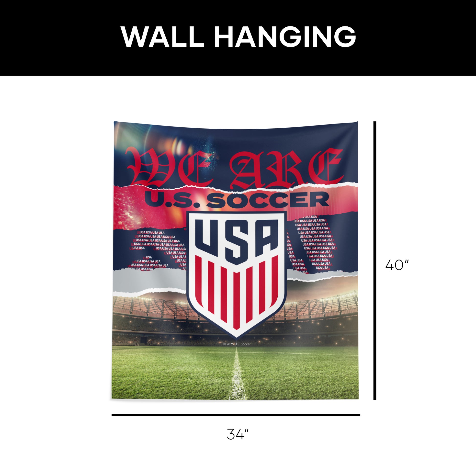 US Soccer Premium Wall Hanging dimensions