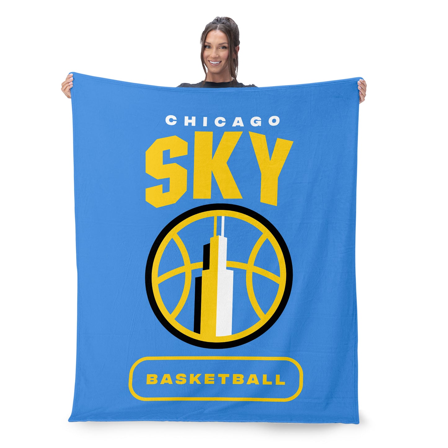 Chicago Sky large silk touch throw blanket