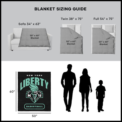 New York Liberty throw blanket dimensions