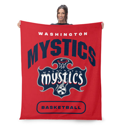 Washington Mystics large silk touch throw blanket