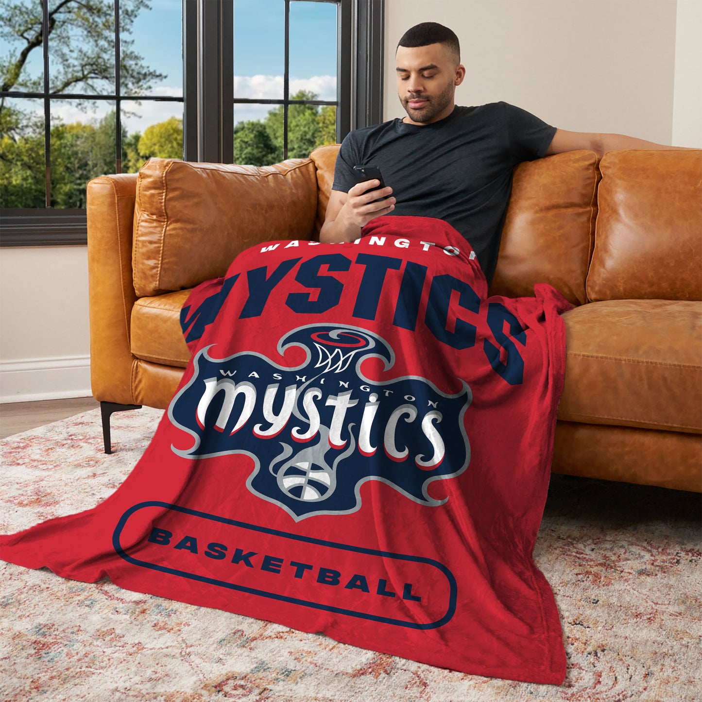 Washington Mystics official silk touch throw blanket Lifestyle