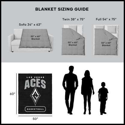 Las Vegas Aces throw blanket dimensions