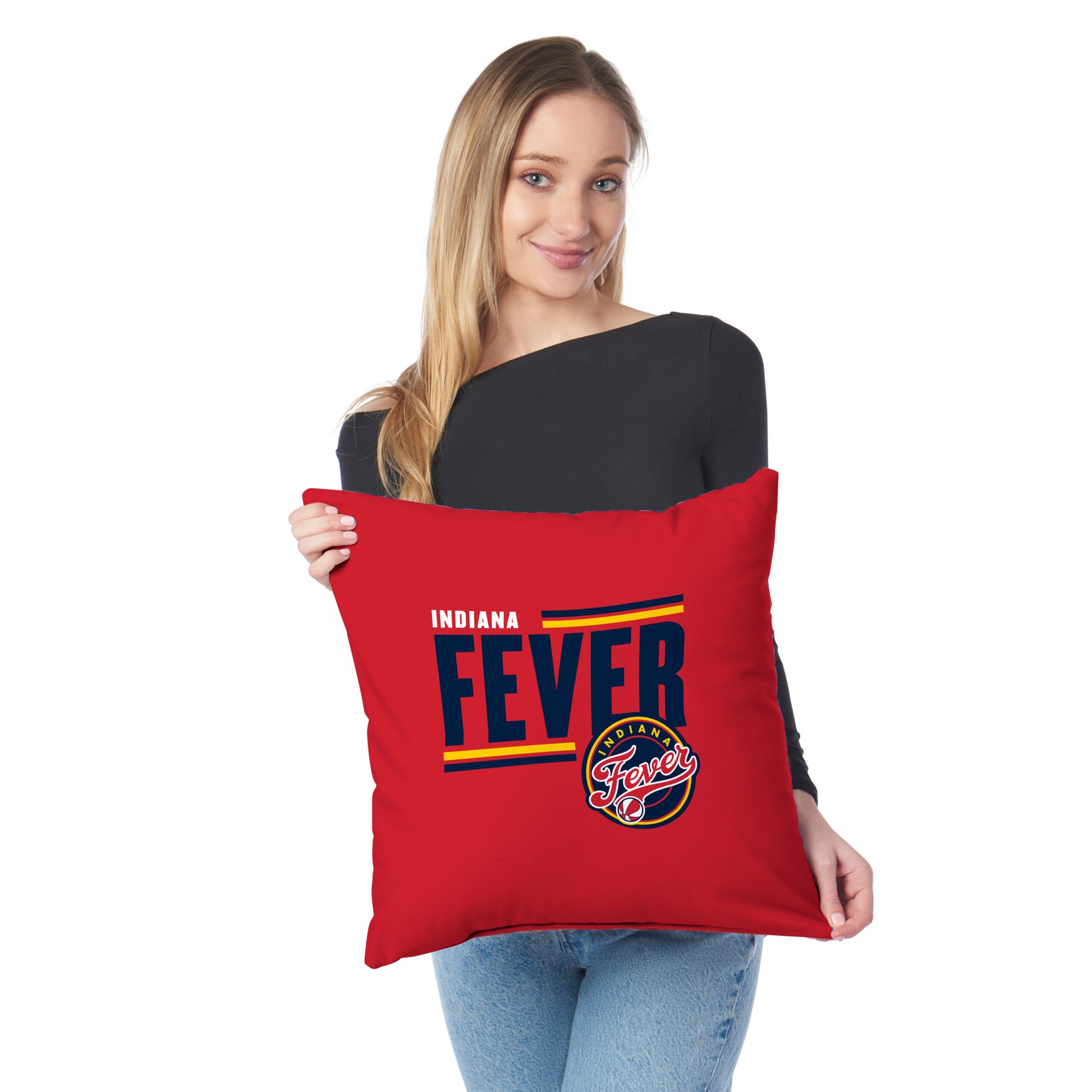 Indiana Fever WNBA Throw Pillow Lifestyle