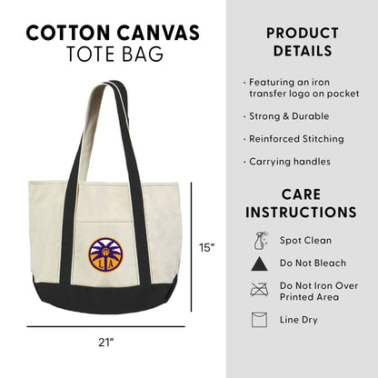 Los Angeles Sparks Logo Canvas Tote Dimensions