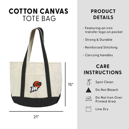 Phoenix Mercury Logo Canvas Tote Dimensions