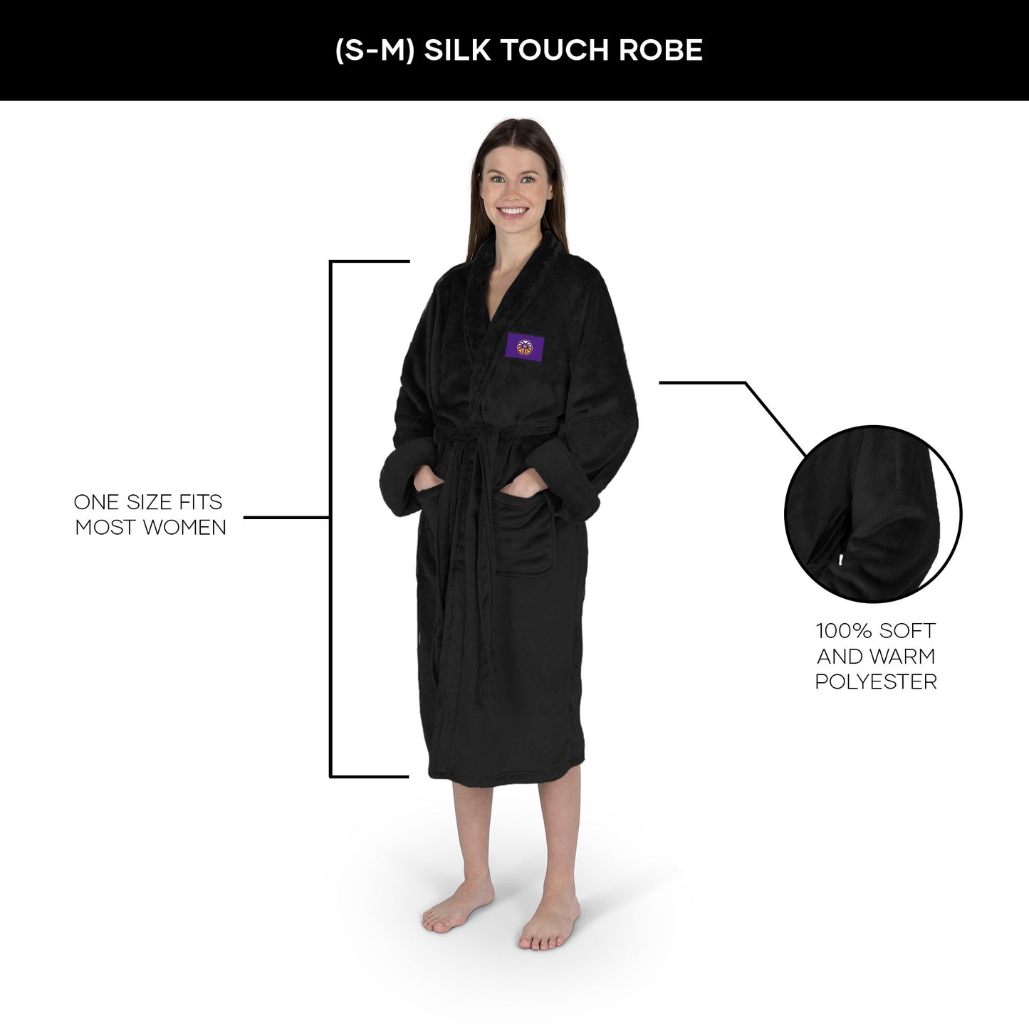 Los Angeles Sparks silk touch Team Color women bathrobe