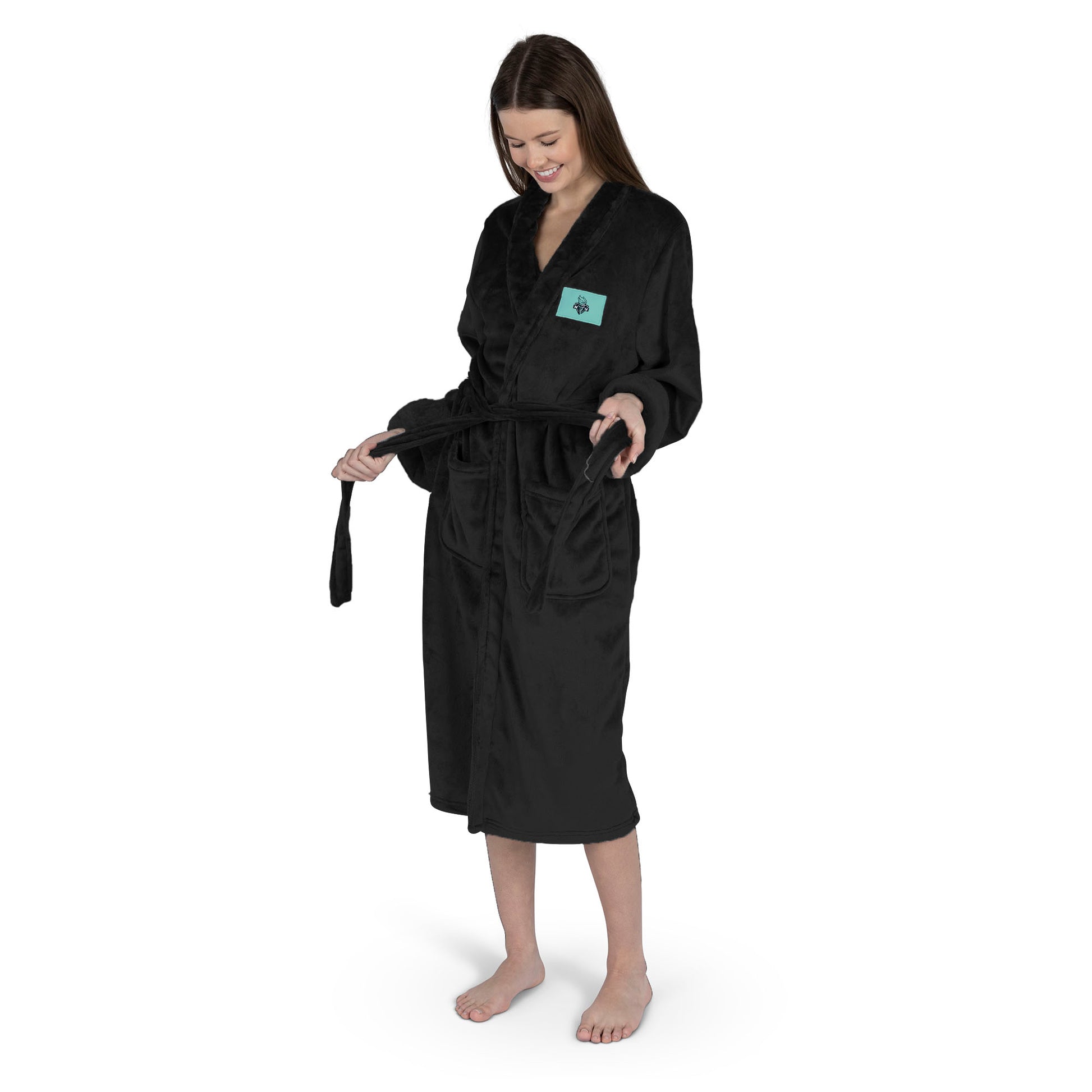 New York Liberty silk touch Team Color bathrobe
