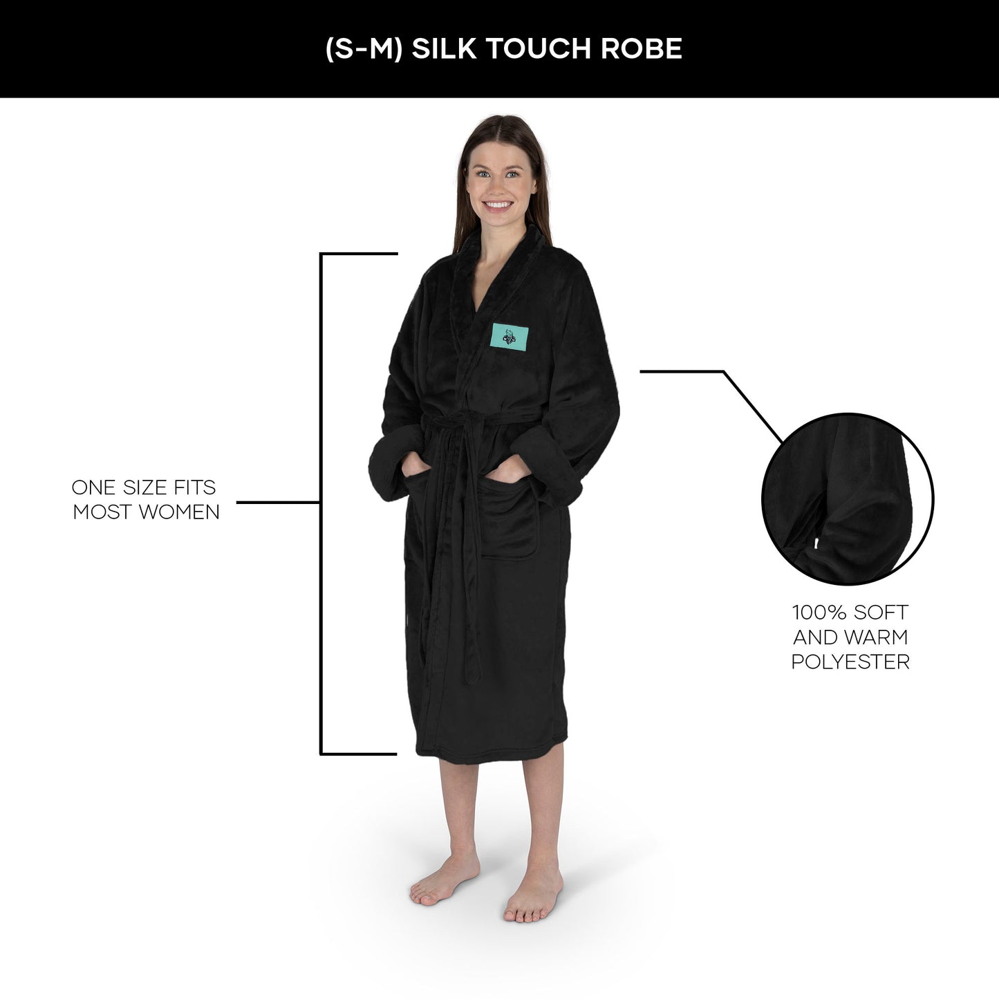 New York Liberty silk touch Team Color women bathrobe