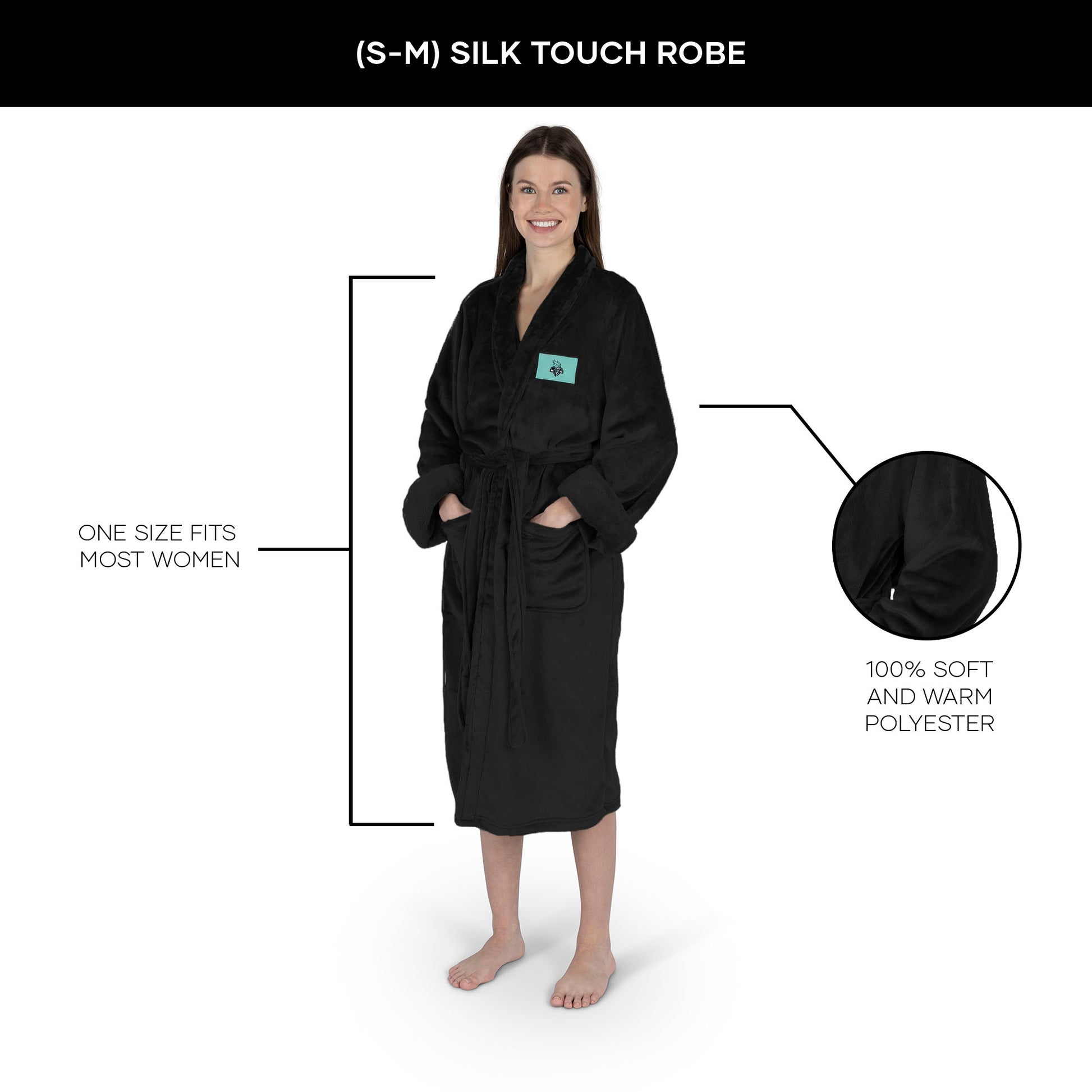 New York Liberty silk touch Team Color women bathrobe