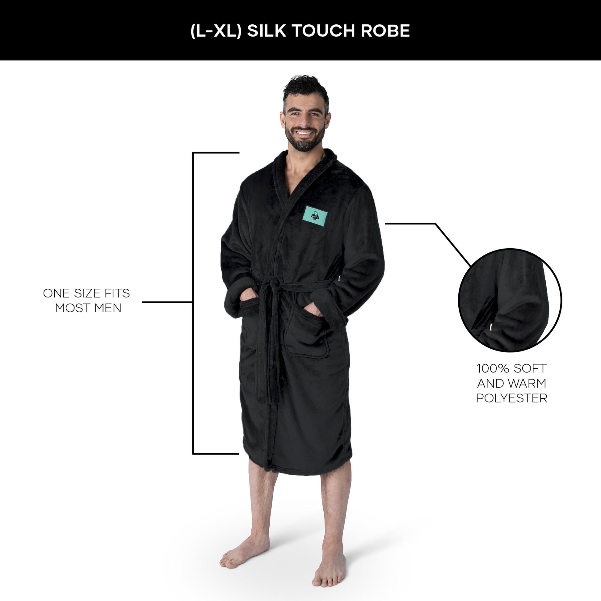 New York Liberty silk touch Team Color men bathrobe