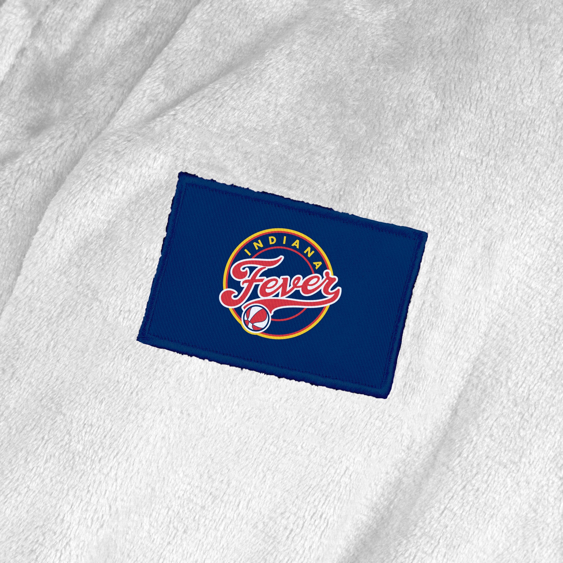 Indiana Fever silk touch WHITE bathrobe logo patch
