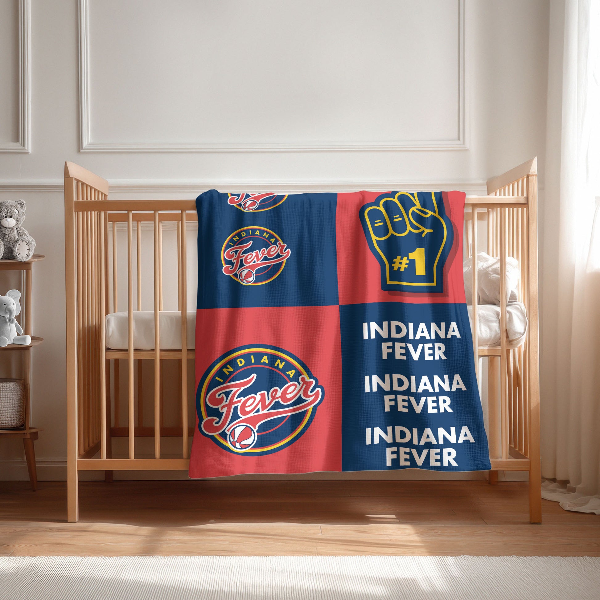 Indiana Fever Swaddle Blanket Lifestyle