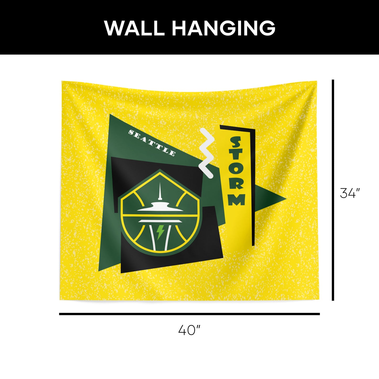 Seattle Storm Premium Wall Hanging Dimensions