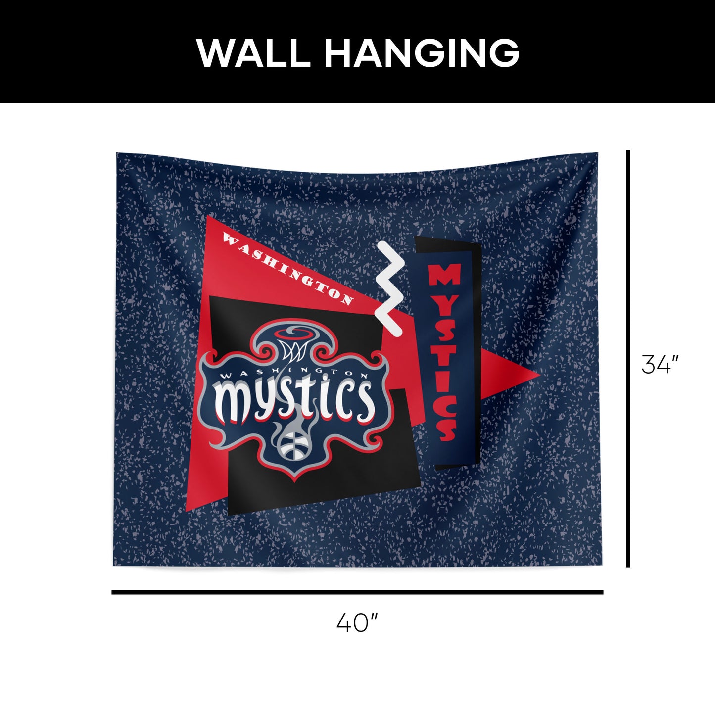 Washington Mystics Premium Wall Hanging Dimensions