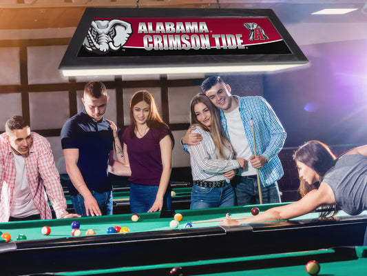 Official [Team Name] 42-Inch Billiard Light Installed Hanging Inside Game Room Man Cave