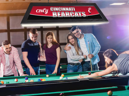 Official [Team Name] 42-Inch Billiard Light Installed Hanging Inside Game Room Man Cave