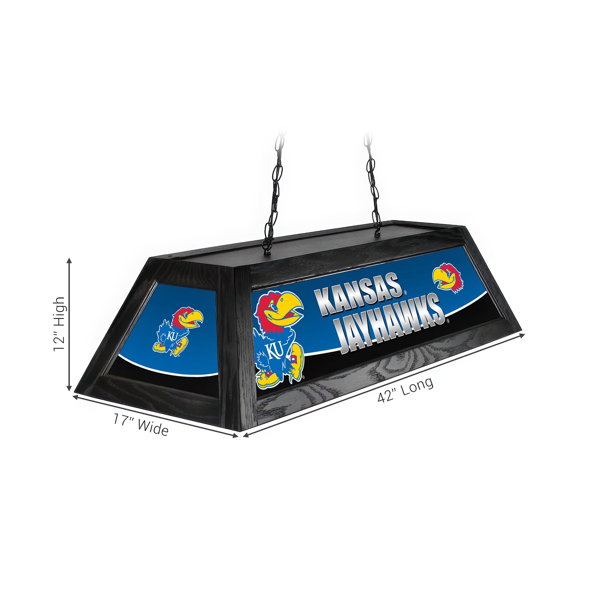 Official [Team Name] Pool Table Lamp Sizing Chart - 42 Inch Length Dimensions Diagram