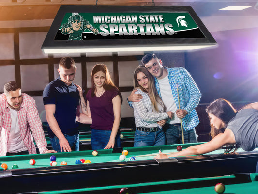 Official [Team Name] 42-Inch Billiard Light Installed Hanging Inside Game Room Man Cave