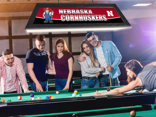 Official [Team Name] 42-Inch Billiard Light Installed Hanging Inside Game Room Man Cave
