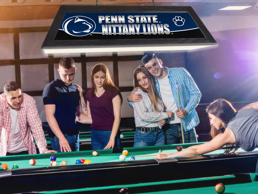 Official [Team Name] 42-Inch Billiard Light Installed Hanging Inside Game Room Man Cave