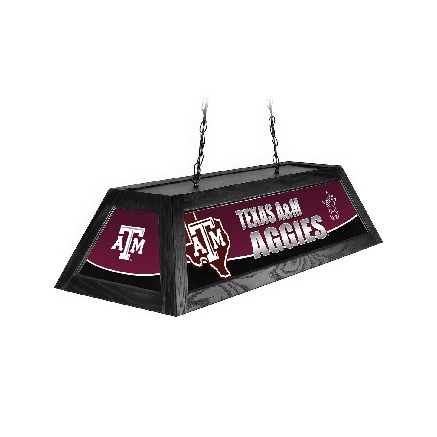 Official [Team Name] 42-Inch Pool Table Light - Handcrafted Billiard Lamp Front View