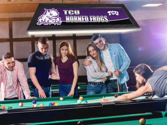 Official [Team Name] 42-Inch Billiard Light Installed Hanging Inside Game Room Man Cave