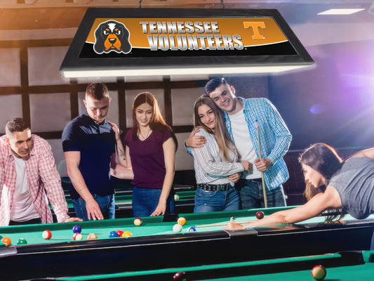 Official [Team Name] 42-Inch Billiard Light Installed Hanging Inside Game Room Man Cave