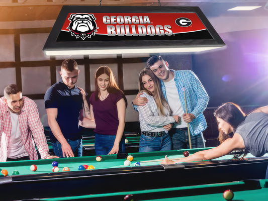 Official [Team Name] 42-Inch Billiard Light Installed Hanging Inside Game Room Man Cave