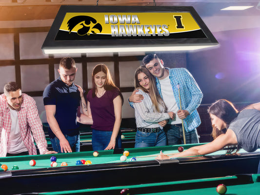 Official [Team Name] 42-Inch Billiard Light Installed Hanging Inside Game Room Man Cave