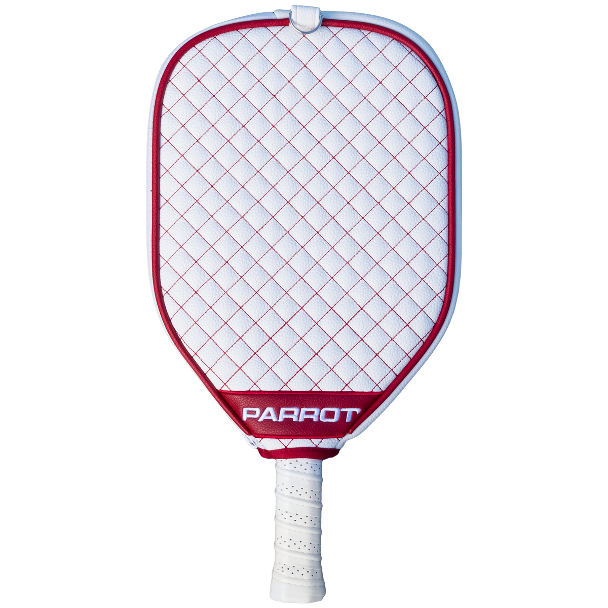 Alabama Crimson Tide White quilted pickleball paddle cover back view